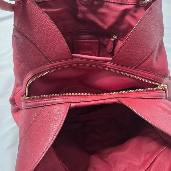 Coach Lexi Raspberry Red Purse Shoulder Bag - Picture 9 of 16